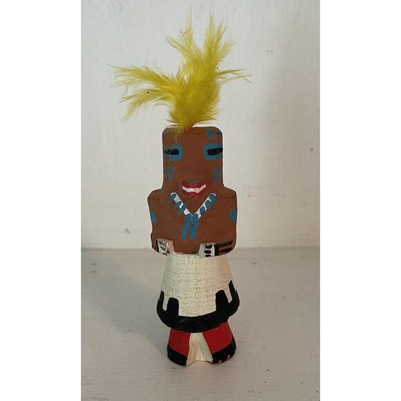 Handbags - Native American Hopi Kachina Doll SQUIRREL by POOLEY 3-Inch Feathers Intact